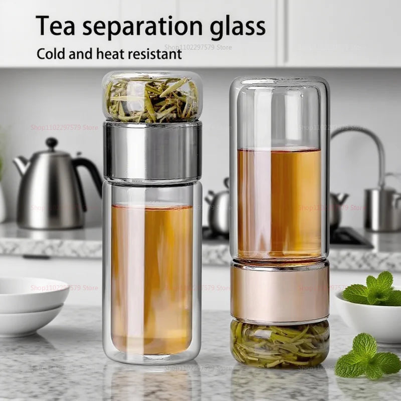 Bouteille Infuseur à Thé en Verre avec Filtre Intégré