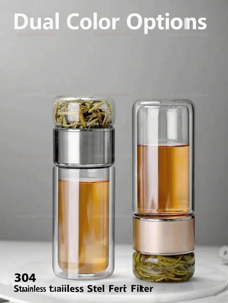 Bouteille Infuseur à Thé en Verre avec Filtre Intégré