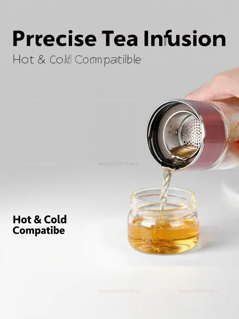 Bouteille Infuseur à Thé en Verre avec Filtre Intégré