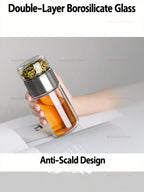 Bouteille Infuseur à Thé en Verre avec Filtre Intégré