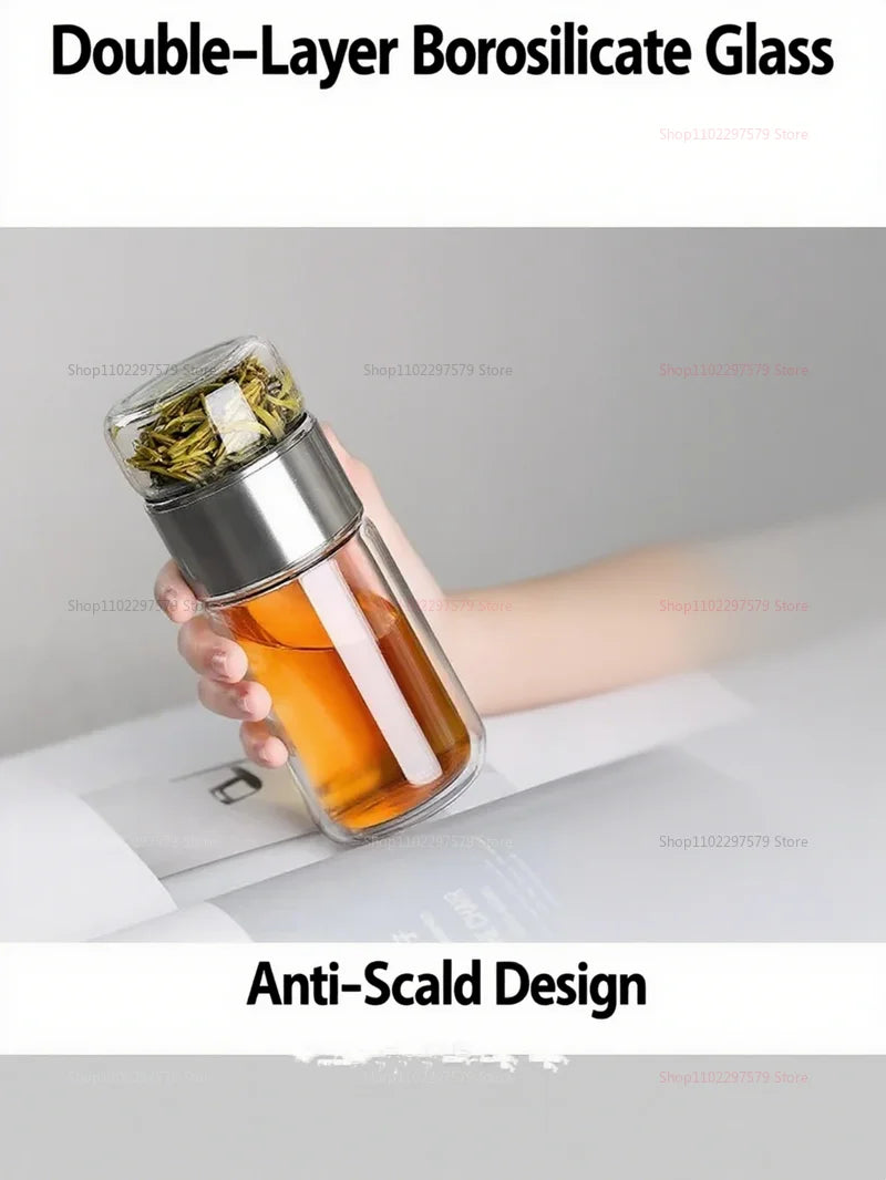 Bouteille Infuseur à Thé en Verre avec Filtre Intégré