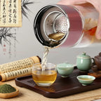 Bouteille Infuseur à Thé en Verre avec Filtre Intégré