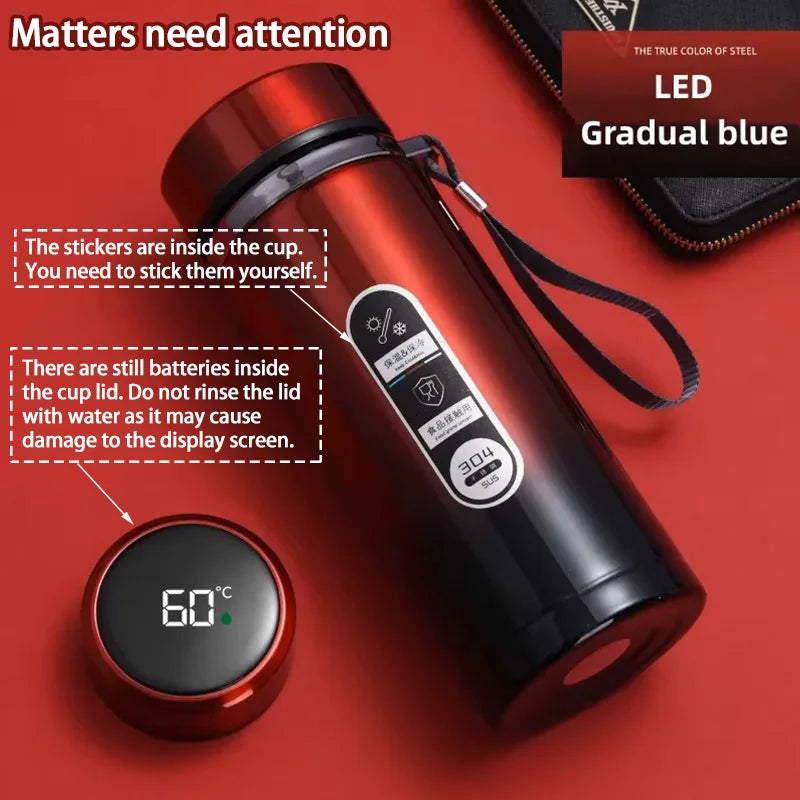 Thermos LED 500 ml–1 L en Acier Inoxydable
