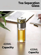 Bouteille Infuseur à Thé en Verre avec Filtre Intégré